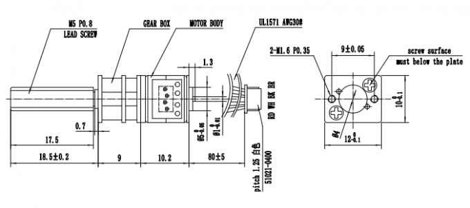 3 V 18 Ω 10 mm geared stepper motor High Precision Micro Metal Gearmotor With Gear Box Customized Current 1